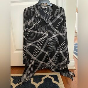 JM Collection Large Button Down Blouse